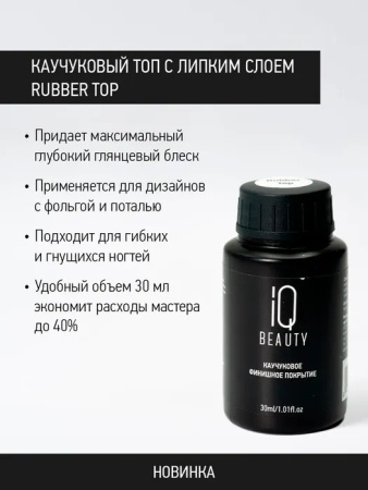 Каучуковое финишное покрытие с липким слоем Rubber Top, 30 мл